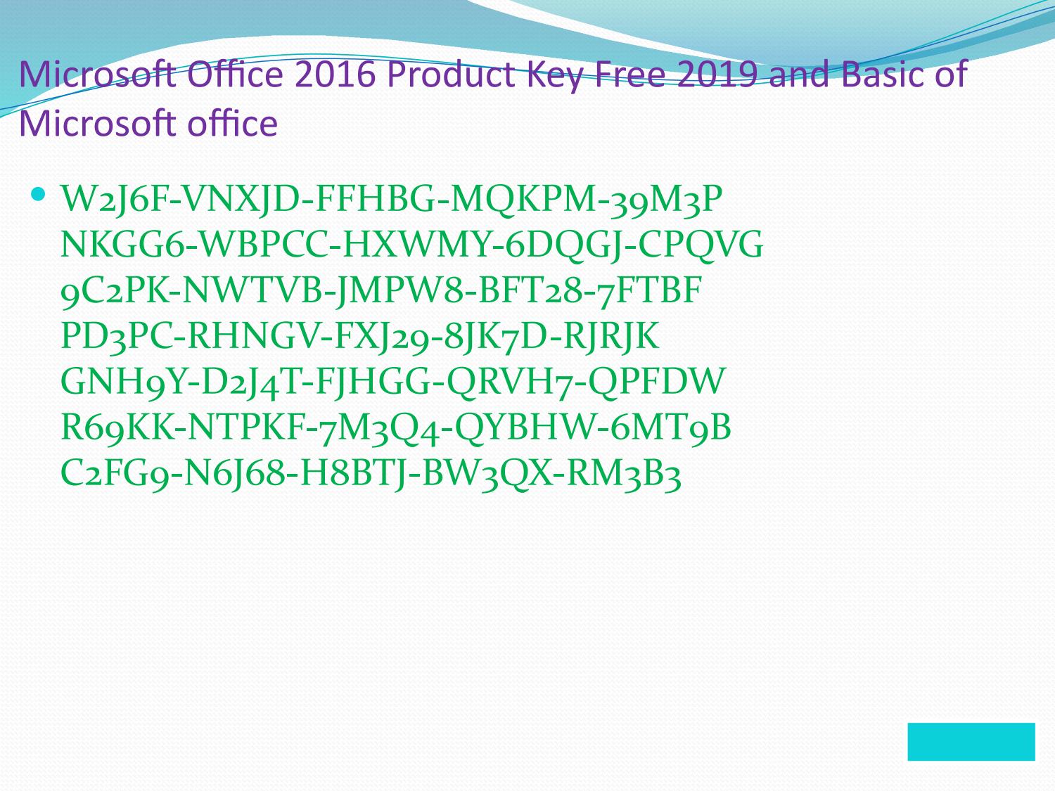 Office 2016 download i have product key